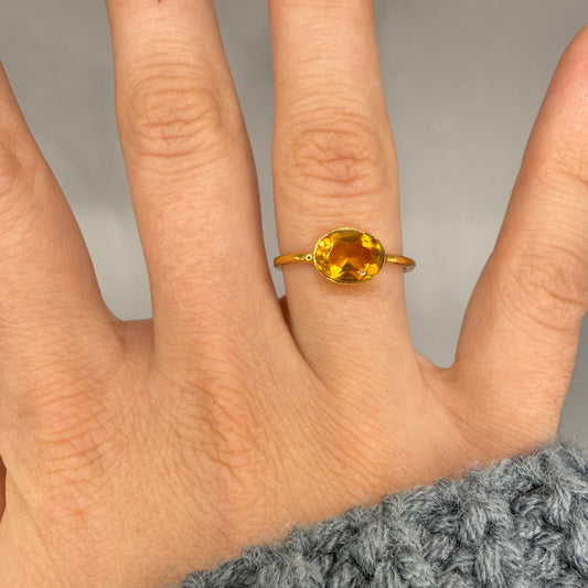 Orange Gemstone Ring