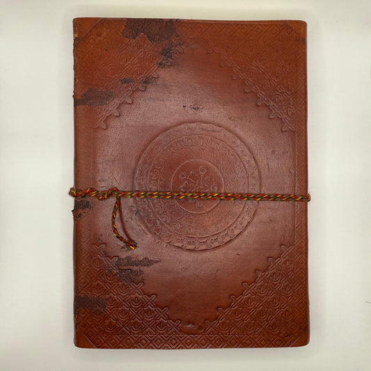 Leather Journal with Embossed Sun