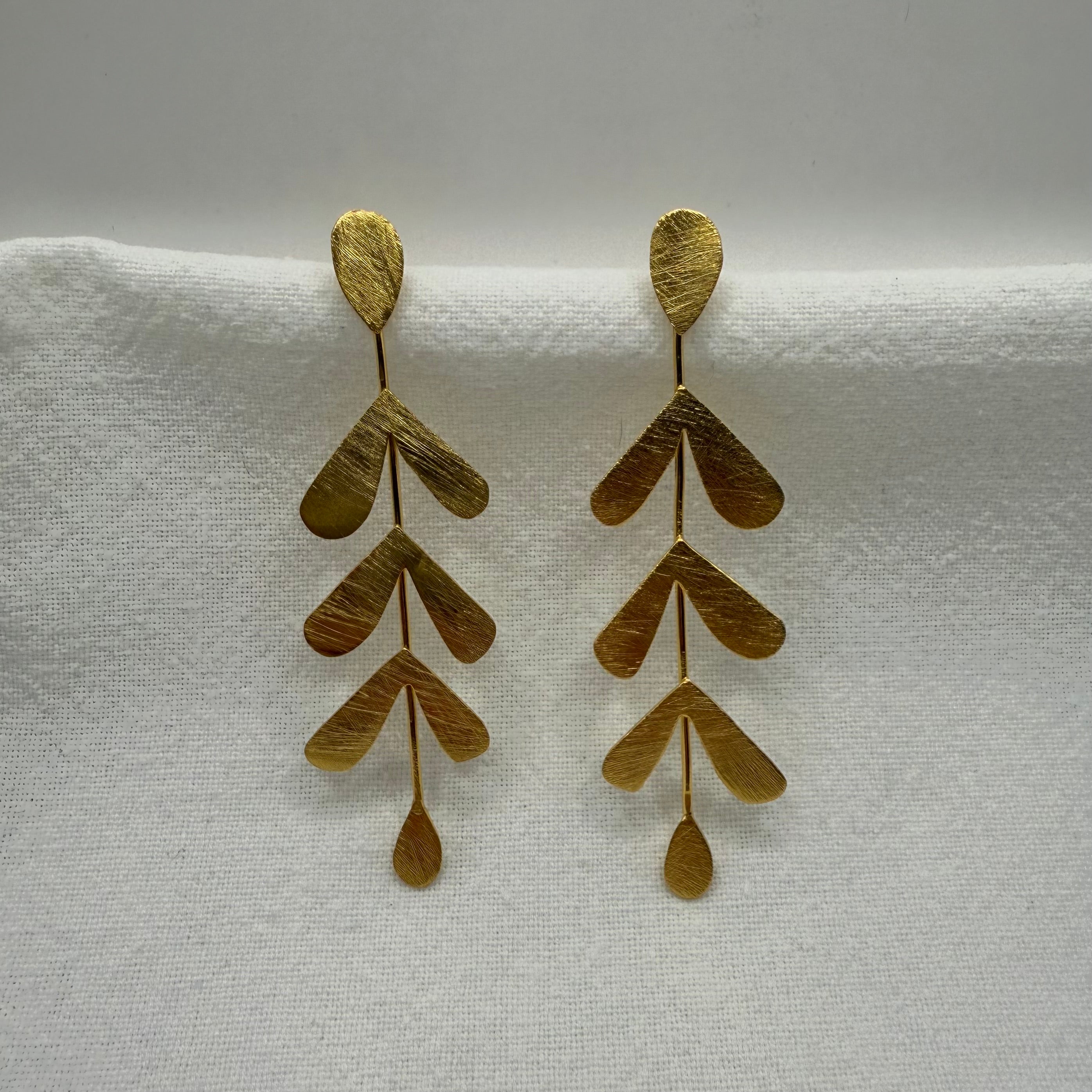 Long Leaf Drop Earrings