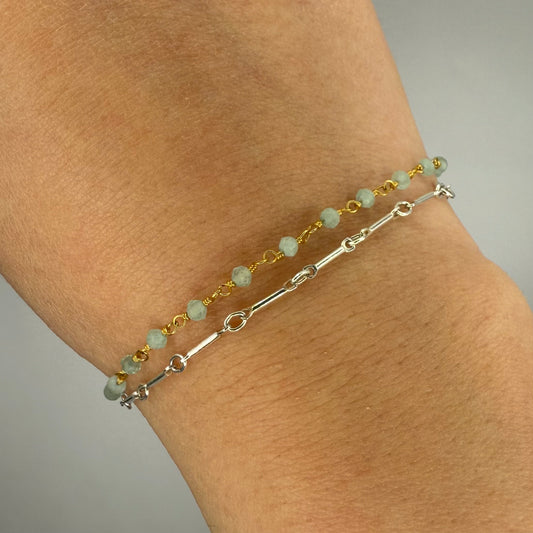 Aqua Beaded Bracelet