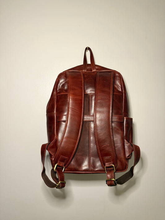 Brown Leather Backpack